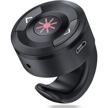 2,4 GHz uppladdningsbar trådlös presentatör med fingerring och rött ljus, USB-presentationsklickare