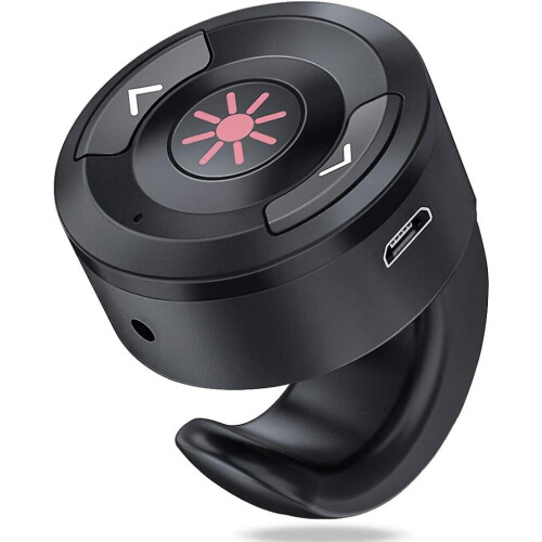 2.4ghz Rechargeable Wireless Presenter Finger Ring With Red Light Usb Presentation Clicker For Pc P
