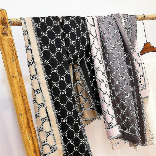 Sciarpa da donna ispirata ai designer, scialle pashmina da donna, sciarpa double-face