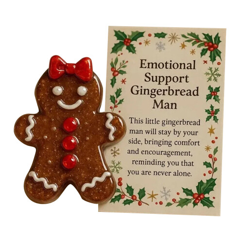 Acrylic Gingerbread Pocket Hug with Positive Card 1