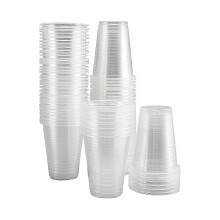 Lot de 100 gobelets en plastique, gobelets en plastique, gobelets en plastique jetables, gobelets en