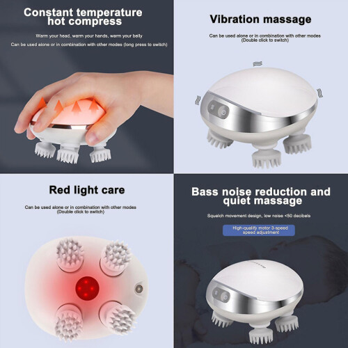 Scalphero - Smart hårbottenmassageapparat med rött ljus