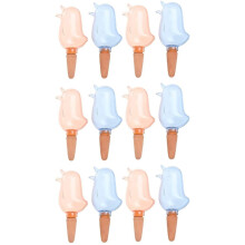 Lot de 12 abreuvoirs transparents en forme d'oiseau, globes et piquets d'arrosage