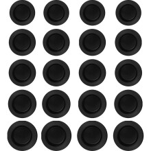 20 stuks zwarte rubberen spaarpotdoppen, rubberen spaarpotstoppers, ronde rubberen doppen