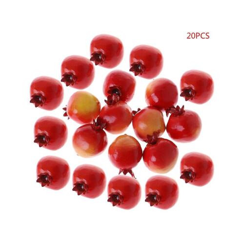 20pcs Lifelike Simulation Artificial Pomegranate Fake Fruit Home Party Decor