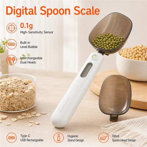 Mini Spoon Scale Digital Kitchen Scale Electronic Food Measuring  Powder Weight Tools 1
