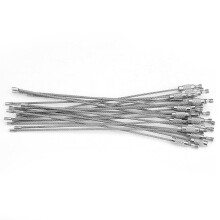 20pcs Stainless Steel Wire Key Chain Ring Holder Metal Cable Wire Lanyard With Screw Locking For Ou