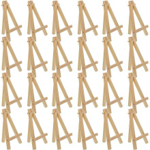 24pcs 12.7cm Mini Wooden Display Stands, Easels, Table Top Stands