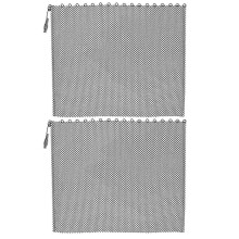 2pcs Fireplace Mesh Screen Curtains Fireplace Screen Panels With Handles