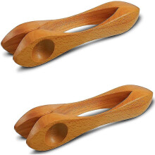 2 Stück Musiklöffel aus Holz, Folk-Percussion-Instrument, Naturholz, Musiklöffel, traditionelle Percussion