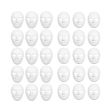 30-pack 2 storlekar av papmachémasker Skapa konstnärliga hantverksprojekt från väggdekorationer till