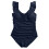 Women's wrap front push up one piece swimsuit with tummy 5