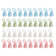 Lot de 40 crochets de fixation pour cintres, organisateur de penderie, pince gain de place