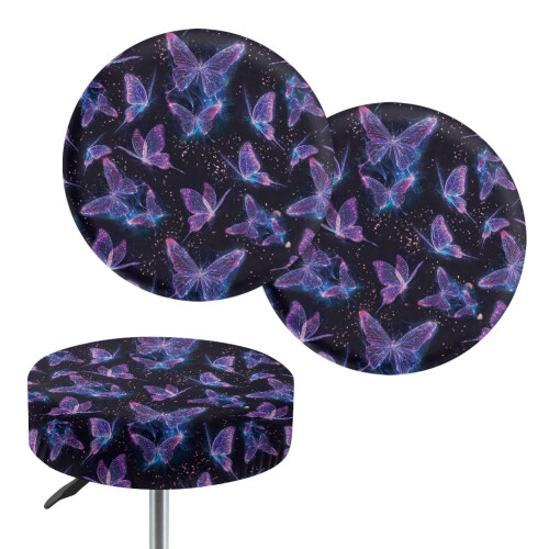 Butterfly Bar Stool Covers Round 13-15 inch 2-Pack