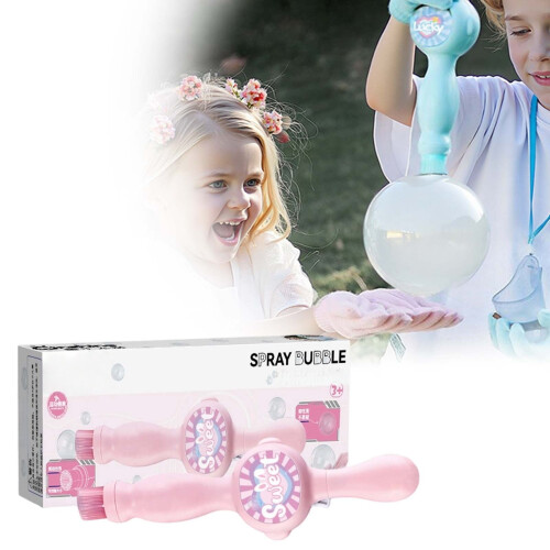 Fog Bubble Machine Rechargeable Pink 2026