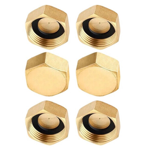 Brass Threaded Plug 1/2 Inch Internal Pipe Cap Reinforced