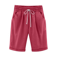 Women's Cotton High-Waisted Summer Shorts Plus Size