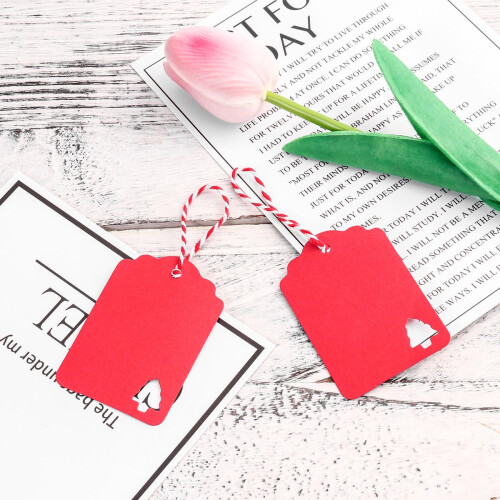 Christmas Tree Hang Tag Paper Red 1 Pack