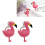 Pink Flamingo LED Keychain Set 2 pcs 1