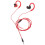 Greenadscape Red Wired Earbuds with Noise Cancelling 1