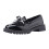 Willtoo Women's Bowknot Loafers Black Slip-On Platform 2