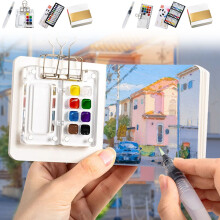 Mini Watercolor Paint Set 12 Colors Pocket Travel Art Kit