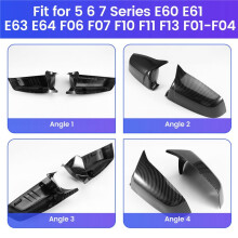 Seitenspiegelkappe für 5er 6er 7er E60 E61 E63 E64 F06 F07 F10 F11 F13 F01-F04, Carbonfaser-Optik