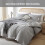 King Size Grey Comforter Set 3pcs 2