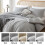 King Size Grey Comforter Set 3pcs 6