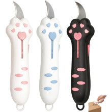 Cat Claw Box Cutter, Cute Box Cutter, 3 Pcs Multifunctional CatsPaw for Daily Use,for Package Opening