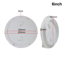 White Round Non-Slip Inspection Hatch with Detachable Cover
