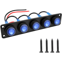 Waterproof LED Switch Panel 12V 1-6 Gang IP67