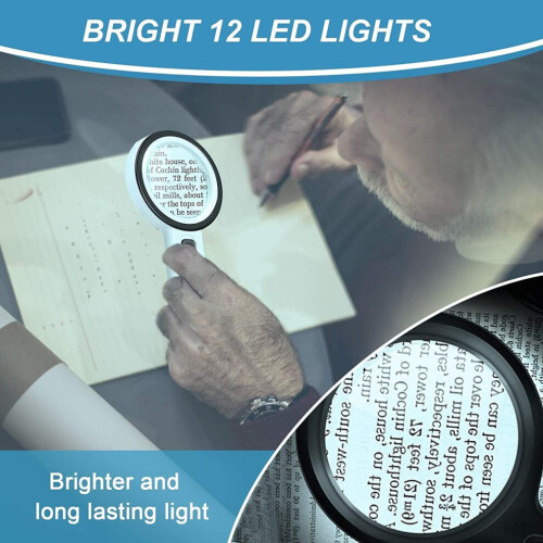 Vergrootglas, 30x dubbelwandig handvergrootglas met verlichting 2