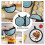 Heat-Resistant Pot Holders with Pockets 2-Pack Daisy Blue 8 5