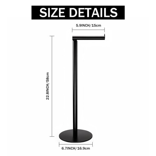 Porte-papier toilette sur pied - argent 2