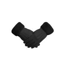 Women's fleece-lined winter gloves for typing and skiing
