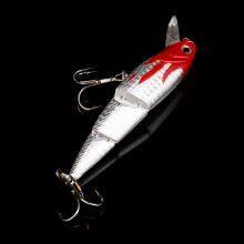 Multi-Jointed Fishing Lure PVC Tail Sinking Swimbait Hard