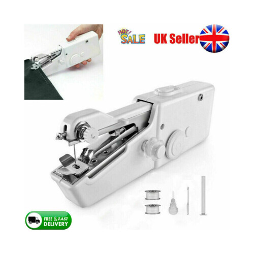 MINI PORTABLE CORDLESS HANDHELD SINGLE STITCH FABRIC SEWING MACHINE HOME TRAVEL 1