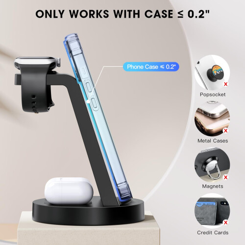 3-in-1 Wireless Charging Station for iPhone 11–16, Apple 2