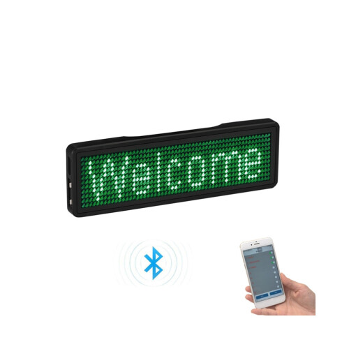Bluetooth LED name badge, rechargeable, illuminated sign, LED display, Type 2 1