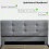 5ft King Ottoman Bed with Gas Lift Storage - Grey 8