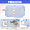 Makeup Bag Blue Personalized Initial Cosmetic Organizer 5
