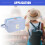 Makeup Bag Blue Personalized Initial Cosmetic Organizer 3