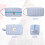 Makeup Bag Blue Personalized Initial Cosmetic Organizer 7