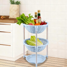 3-Tier Rolling Storage Cart with Removable Ventilated