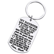 Daughter Keychain Inspirational Gift from Mom 1pc