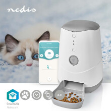 SmartLife Dispenser til kæledyrsfoder | Automatisk hunde- og kattefoder | Wi-Fi | 3.7 l | Android / IOS
