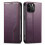 Purple Leather Flip Wallet Case for iPhone 15 Pro Max 2
