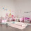 Kids Dressing table Set w/ Mirror, Stool, Drawer, Cute Patterns, for Ages 3-6 Years - Pink 3