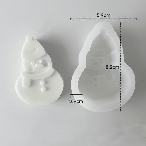 Christmas Resin Molds Snowmen Silicone 2 pcs 1